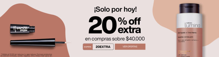 CODIGO DE DESCUENTO NATURA: 20EXTRA